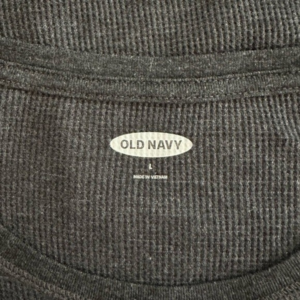 OLD NAVY Essential Rib T Shirt Womens L Dark Grey Long Sleeve Crew Neck Cotton - Picture 6 of 7